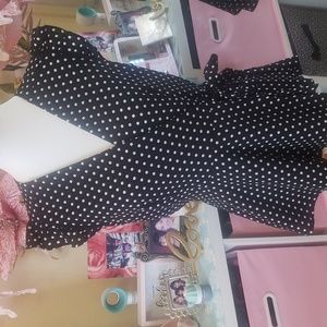 Monteau Los Angeles Polka Dot Blouse